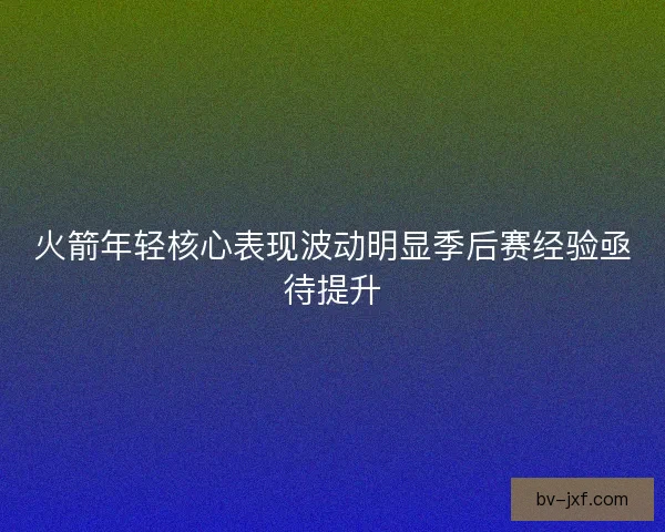 火箭年轻核心表现波动明显季后赛经验亟待提升 火箭年轻核心表现波动明显季后赛经验亟待提升