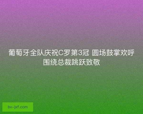 葡萄牙全队庆祝C罗第3冠 圆场鼓掌欢呼围绕总裁跳跃致敬